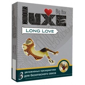 Презервативы LUXE Big Box Long Love с пролонгирующим эффектом - 3 шт.